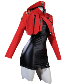 anime eva katsuragi misato cosplay costumes pu leather uniform halloween party dress for women girls suit 1